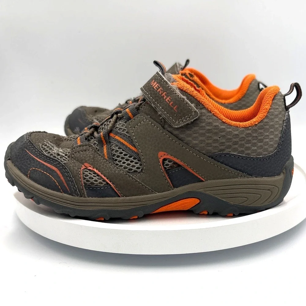 Merrell Kids Trail Chaser Hiking Shoes Brown Orange MC57403 Size 3M Unisex